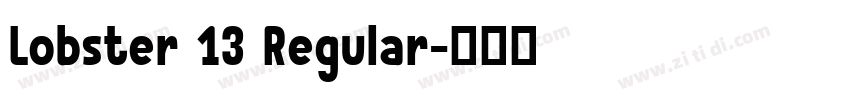 Lobster 13 Regular字体转换